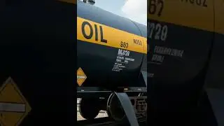 Leaking Peacock Oil oil tank car leaving 🛢 #train #railroad #ai #oil #oilspill