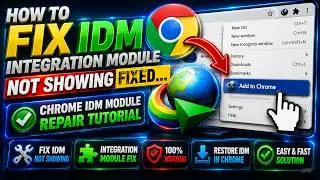 IDM INTERGRATION MODULE FIXED.......IDM EXTENTION NOT SHOWING FIXED.....CHROME IDM MODULE REPAIR