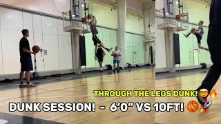 6&rsquo;0&rdquo; Vs 10FT - DUNK SESSION! 😳🤯🚀