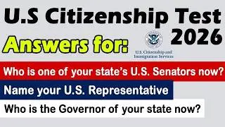 2025✅ How to Find Your State's U.S. Senator, Representative, and Governor❓ U.S Citizenship Test