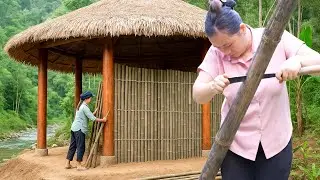 Full Day Building Bamboo Walls To Block Sunlight - From START to FINISH