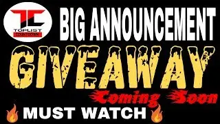 Big Announcement On Toplist Countdown Channel | 🔥GIVEAWAY🔥coming soon