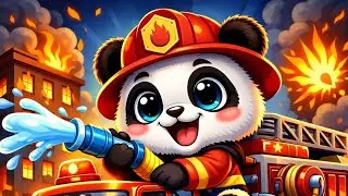 Baby Panda Firefighter 🚒 | Fire Truck Rescue Cartoon for Kids | Long Video