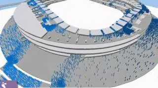 Stadium Crowd Simulation with Pedestrian Dynamics