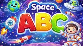SPACE ABC 🚀 | Learn Alphabets with Planets, Stars & Space | Kids Educational Video
