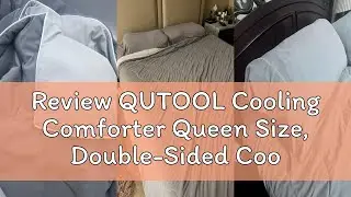 Review QUTOOL Cooling Comforter Queen Size, Double-Sided Cooling Blankets for Hot Sleepers and Night