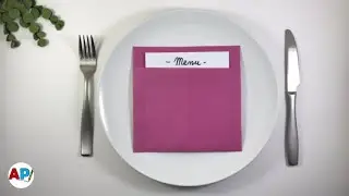 Come piegare un tovagliolo di carta con tasca porta menu | Decorazioni per la tavola