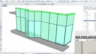 Concav Curved Unitised frame facade with grasshopper