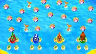 Mario Party Star Rush Toad Scramble - Yoshi vs Toad vs Diddy Kong vs Donkey Kong (Master Difficulty)
