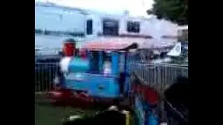 Lydia & Lylah on kiddie train-2