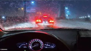 ASMR | Raniy Car Ride in night 🚗☔️ @HeavyRainy-channel #Heavyrainy