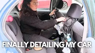 DETAILING MY CAR (that I LIVED in) | Katie Carney