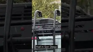 Hail in San Diego on Wednesday March 1. 2023 @epicterrain #vanlife #sprinter4x4 #epicterrain
