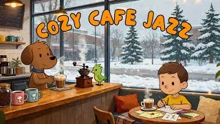 Cozy Winter Coffee Shop ☕ Relaxing Jazz for Calm Days | Cartoon Coffee Jazz