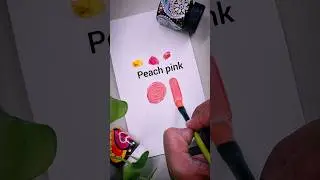 How to get Peach pink colour by acrylics | acrylic colour mixing for peach pink #howto #arttips