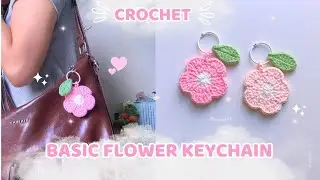 🌸🌱 Вяжем крючком простой брелок-цветок для начинающих 🌸🌱 Шаг за шагом | Так мило и просто #movadiy