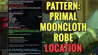 Pattern: Primal Mooncloth Robe Vendor Location (WoW TBC)