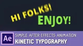 Simple Kinetic Typography in After Effects | Tutorial