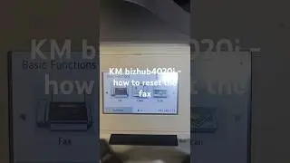 KM bizhub4020i - how to reset the fax