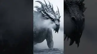 Dragon going through winter storm..With sound. #winter #dragon #snow #animationwithsound #predator
