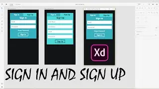 Sign In and Sign Up In Adobe XD