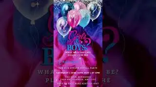 Customisable Twins Gender Reveal Video Invitation Ideas | by URCordiallyInvited