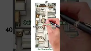 House plan 2D !! Home plan 40x20 best ! flats view ! layout plan in 800 sqft.#viral #civil #shorts