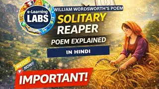 The Solitary Reaper by William Wordsworth | Full Explanation in Hindi BA BCom BSc