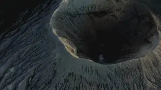 Aerial Shot Of Mount Bromo Volcano In East Java, Indonesia.