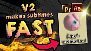 THIS TOOL MAKES AFTER EFFCTS SUBTITLES FASTER | Jiggy's Subtitle Tool v2