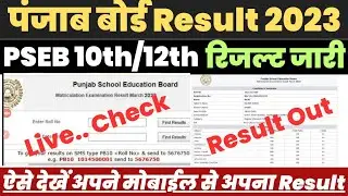 Punjab Board Ka Result Kaise Dekhen ? Pseb 10th/12th Result 2023 Kaise Check Kare ? Pseb 10/12 Link