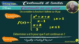 continuité  d'une fonction en un point 2 bac