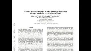 [AAAI 2025] Privacy-Preserving LoRA: Protecting Diffusion Models Against Membership Inference Attack