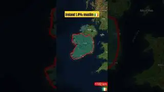 Ireland full location map/ Ireland 1.4% Muslim population #ireland #map #googleearth #shortvideo