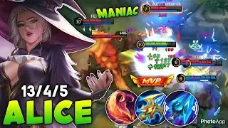 ALICE SAVAGE THE KILLER MAGE | SO OP!! ALICE GAMEPLAY 2023 - MLBB