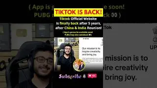 TikTok is Back in India After 5 Years! 🚨 | Official Website Relaunched 🎶🔥 #tiktok