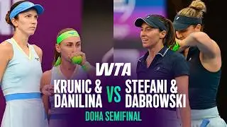 Krunic/Danilina vs. Stefani/Dabrowski | 2026 Doha Doubles Semifinals | WTA Match Highlights
