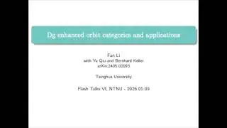 Li Fan: Dg enhanced orbit categories and applications