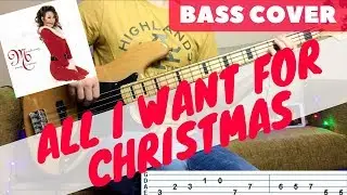 ALL I WANT FOR CHRISTMAS - Mariah Carey | BASS COVER WITH TABS | NOTE FOR NOTE |