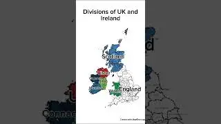 Divisions of UK and Ireland #map  #history #geography #ireland #scotland #england #mapping