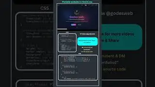 Portfolio Website in HTML & CSS | Modern UI Design 