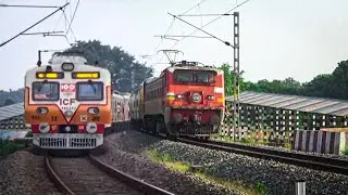 ⚡ Unbelievable Indian Railways Action &ndash; Local & Express on Sharp 90&deg; Curve