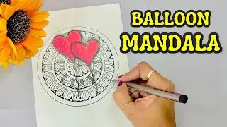 Balloon Shape Mandala Drawing | Step by Step Mandala Art | SwaminiVlogs
