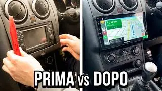 Come smontare l'autoradio della Nissan Qashqai J10 e installare una nuova autoradio android