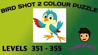 Bird shot 2 colour puzzle 🐦 levels 351-355 #birdsortcolorpuzzle #birdpuzzle #birdshort