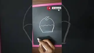 Simple Drawing / Simple 🧁 Cup Cake drawing easy  @mrmarker6629  #shorts