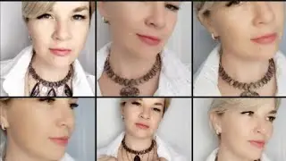 Как смотрятся колье из чароита.