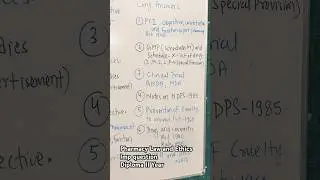 Pharmacy law and Ethics imp question Diploma II year