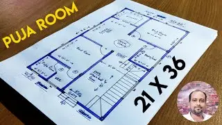 21 X 36 HOUSE PLAN II 21X36 HOME DESIGN WITH PUJA ROOM II 21 X 36 SQFT HOUSE DESIGN