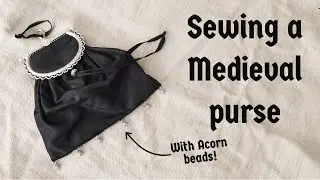 hand sewing a medieval silk purse ❈ a tutorial of what Not to do!
